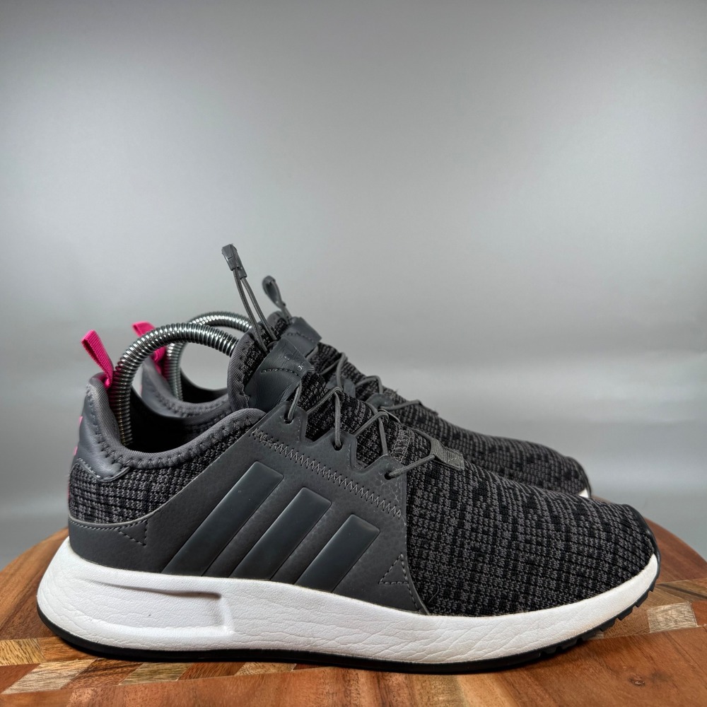 Adidas X_PLR Grey Pink Knit Women 7.5 Youth 6 Running Shoes Low Top Sneakers